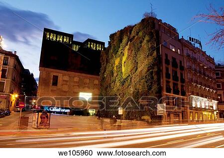 Caixaforum Art Centre, night view Madrid Spain View Large Photo Image Stock Image - Caixaforum Art Centre, night view Madrid Spain. Fotosearch