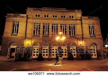Campoamor Theatre at night, Oviedo, Asturias, Spain View Large Photo Image Stock Image - Campoamor Theatre at night, Oviedo, Asturias, Spain. Fotosearch
