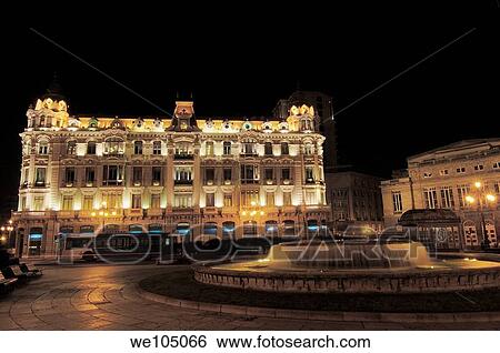 Stock Photograph - Casa Conde (Conde House), in Plaza de La Escandalera, Oviedo, Asturias, Spain. Fotosearch
