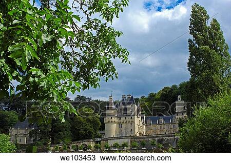 Stock Image - Chateau d´Usse, Rigny-Usse, Indre-et-Loire, Loire valley, France. Fotosearch
