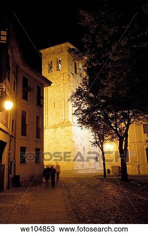 Church of San Ildefonso (12th-18th century) at night, Zamora, Castilla-Leon, Spain View Large Photo Image Stock Image - Church of San Ildefonso (12th-18th century) at night, Zamora, Castilla-Leon, Spain. Fotosearch