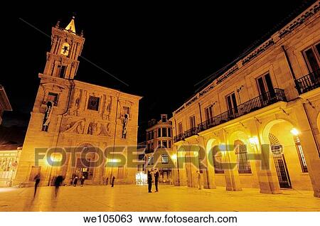 Church of San Isidoro and Town Hall in Plaza de la Constitucion square, Oviedo, Asturias, Spain View Large Photo Image Stock Image - Church of San Isidoro and Town Hall in Plaza de la Constitucion square, Oviedo, Asturias, Spain. Fotosearch