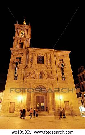 Church of San Isidoro at night, Oviedo, Asturias, Spain View Large Photo Image Stock Photography - Church of San Isidoro at night, Oviedo, Asturias, Spain. Fotosearch
