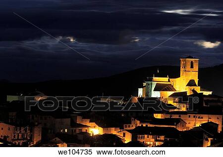 Church of Santa Maria de Aguas (16th-17th centuries) at night, Hervas, Ambroz Valley, Caceres province, Extremadura, Spain View Large Photo Image Stock Photography - Church of Santa Maria de Aguas (16th-17th centuries) at night, Hervas, Ambroz Valley, Caceres province, Extremadura, Spain. Fotosearch
