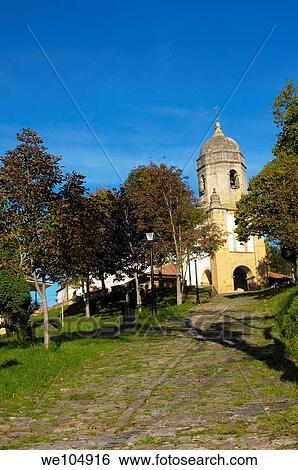 Church of Santa Maria de Sabada, Lastres, Colunga, Asturias, Spain View Large Photo Image Stock Photograph - Church of Santa Maria de Sabada, Lastres, Colunga, Asturias, Spain. Fotosearch