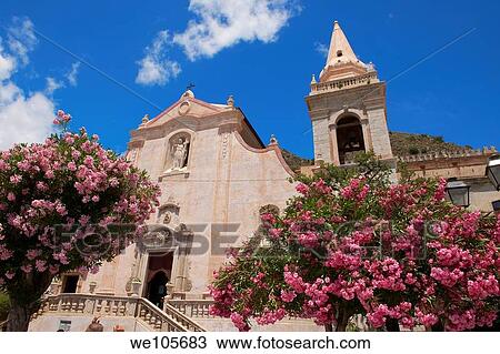 Church of St Guiseppe on the Plaza ix Aprile - Taormina, Sicily View Large Photo Image Stock Image - Church of St Guiseppe on the Plaza ix Aprile - Taormina, Sicily. Fotosearch