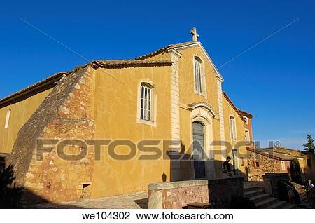Church, Rousillon, Vaucluse, Provence-Alpes-Côte d´Azur, France View Large Photo Image Stock Image - Church, Rousillon, Vaucluse, Provence-Alpes-Côte d´Azur, France. Fotosearch