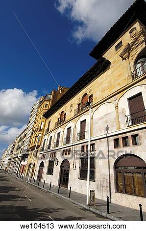 Stock Image - Cimadevilla district, Gijon, Asturias, Spain. Fotosearch
