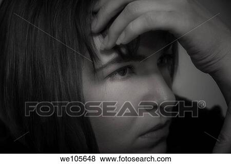 Close-up of a young woman View Large Photo Image Stock Photo - Close-up of a young woman. Fotosearch