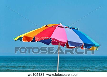 Colorful beach umbrella View Large Photo Image Stock Image - Colorful beach umbrella. Fotosearch