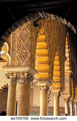 Column detail at Patio de las Doncellas, Reales Alcazares, Seville, Andalusia, Spain View Large Photo Image Stock Image - Column detail at Patio de las Doncellas, Reales Alcazares, Seville, Andalusia, Spain. Fotosearch