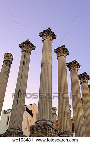 Columns of Roman temple, Cordoba, Andalusia, Spain View Large Photo Image Stock Image - Columns of Roman temple, Cordoba, Andalusia, Spain. Fotosearch