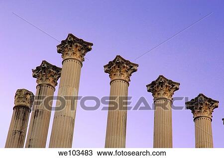 Columns of Roman temple, Cordoba, Andalusia, Spain View Large Photo Image Stock Image - Columns of Roman temple, Cordoba, Andalusia, Spain. Fotosearch