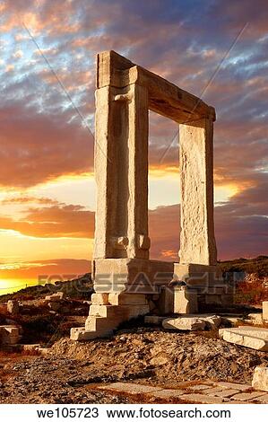 Doorway of the ruins of the Temple of Apollo Naxos, Greek Cyclades Islands View Large Photo Image Stock Image - Doorway of the ruins of the Temple of Apollo Naxos, Greek Cyclades Islands. Fotosearch