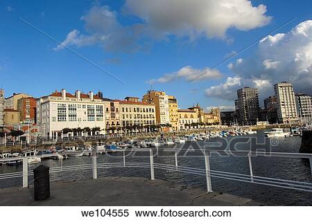 Gijon harbour, Asturias, Spain View Large Photo Image Stock Photography - Gijon harbour, Asturias, Spain. Fotosearch