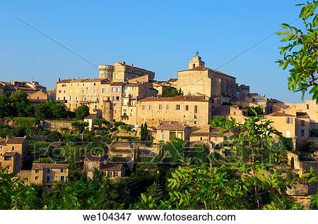 Stock Photo - Gordes, Vaucluse, Provence-Alpes-Côte d´Azur, France. Fotosearch