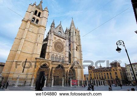 Gothic cathedral of Santa Maria de Regla, Leon, Castilla-Leon, Spain View Large Photo Image Stock Image - Gothic cathedral of Santa Maria de Regla, Leon, Castilla-Leon, Spain. Fotosearch