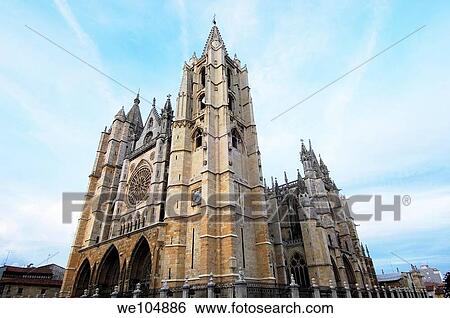 Gothic cathedral of Santa Maria de Regla, Leon, Castilla-Leon, Spain View Large Photo Image Stock Photograph - Gothic cathedral of Santa Maria de Regla, Leon, Castilla-Leon, Spain. Fotosearch