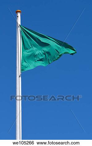 Green flag View Large Photo Image Stock Photograph - Green flag. Fotosearch