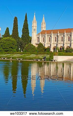 Stock Photo - Hieronymites Monastery (Mosteiro dos Jeronimos, UNESCO World Heritage Site), Belem, Lisbon, Portugal. Fotosearch