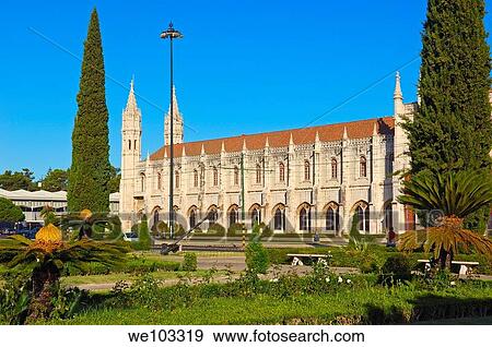 Stock Photo - Hieronymites Monastery (Mosteiro dos Jeronimos, UNESCO World Heritage Site), Belem, Lisbon, Portugal. Fotosearch