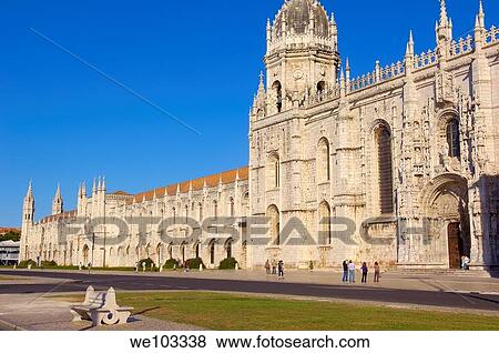 Stock Photo - Hieronymites Monastery (Mosteiro dos Jeronimos, UNESCO World Heritage Site), Belem, Lisbon, Portugal. Fotosearch