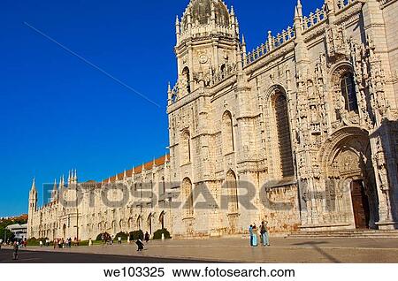 Stock Photography - Hieronymites Monastery (Mosteiro dos Jeronimos, UNESCO World Heritage Site), Belem, Lisbon, Portugal. Fotosearch