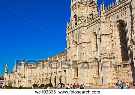 Stock Photography - Hieronymites Monastery (Mosteiro dos Jeronimos, UNESCO World Heritage Site), Belem, Lisbon, Portugal. Fotosearch
