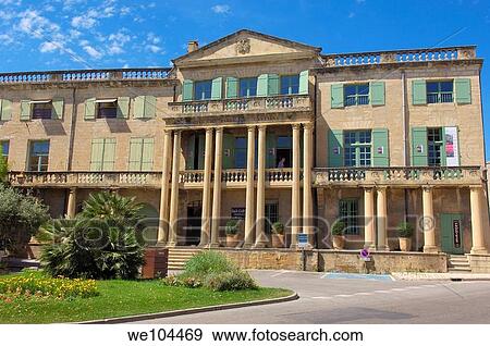 Hotel du Baron de Castille, old town, Uzes, Gard, Languedoc-Roussillon, France View Large Photo Image Stock Photo - Hotel du Baron de Castille, old town, Uzes, Gard, Languedoc-Roussillon, France. Fotosearch