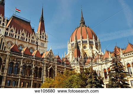 Houses of Parliament - Orszaghaz - Budapest - Hungary View Large Photo Image Stock Image - Houses of Parliament - Orszaghaz - Budapest - Hungary. Fotosearch