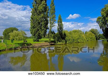 Stock Image - Indre river, Rigny-Usse, Indre-et-Loire, Loire valley, France. Fotosearch