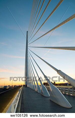 L´Assut d´Or bridge at sunset, City of Arts and Sciences. Valencia, Spain. View Large Photo Image Stock Photograph - L´Assut d´Or bridge at sunset, City of Arts and Sciences. Valencia, Spain.. Fotosearch