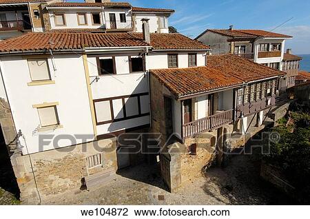 Lastres, Colunga, Asturias, Spain View Large Photo Image Stock Image - Lastres, Colunga, Asturias, Spain. Fotosearch