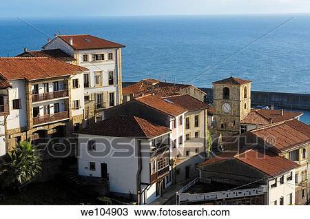 Lastres, Colunga, Asturias, Spain View Large Photo Image Stock Image - Lastres, Colunga, Asturias, Spain. Fotosearch