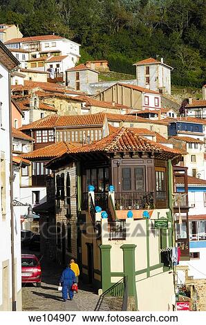 Lastres, Colunga, Asturias, Spain View Large Photo Image Stock Photo - Lastres, Colunga, Asturias, Spain. Fotosearch