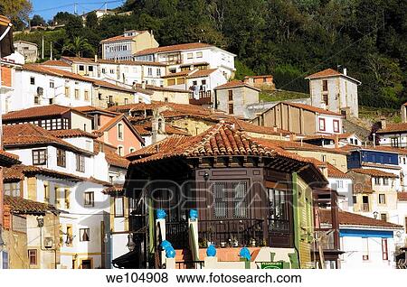 Lastres, Colunga, Asturias, Spain View Large Photo Image Stock Photo - Lastres, Colunga, Asturias, Spain. Fotosearch