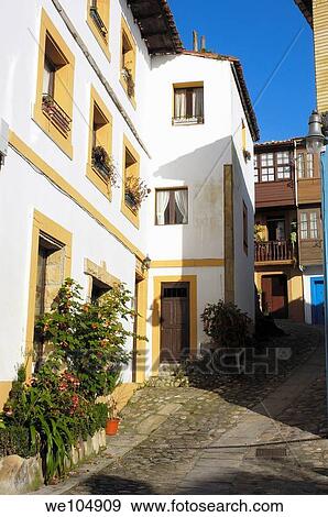 Lastres, Colunga, Asturias, Spain View Large Photo Image Stock Photo - Lastres, Colunga, Asturias, Spain. Fotosearch