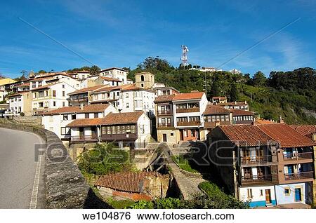 Lastres, Colunga, Asturias, Spain View Large Photo Image Stock Photograph - Lastres, Colunga, Asturias, Spain. Fotosearch