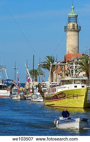 Le Grau-du-Roi, Petite Camargue, Gard, Languedoc-Roussillon, France View Large Photo Image Stock Photo - Le Grau-du-Roi, Petite Camargue, Gard, Languedoc-Roussillon, France. Fotosearch