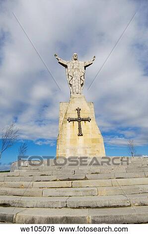 Monument to the Sacred Heart at mount Naranco, Oviedo, Asturias, Spain View Large Photo Image Stock Photo - Monument to the Sacred Heart at mount Naranco, Oviedo, Asturias, Spain. Fotosearch
