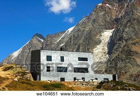 Mountain shelter Anenhuette, valley Loetschental, Valais, Switzerland View Large Photo Image Stock Image - Mountain shelter Anenhuette, valley Loetschental, Valais, Switzerland. Fotosearch