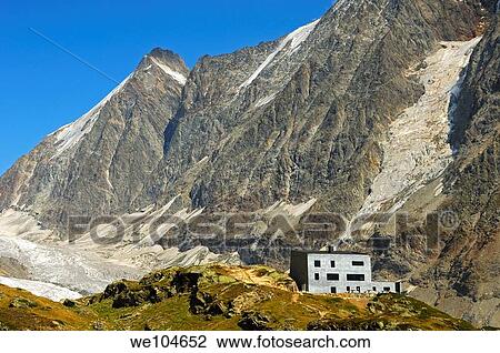 Mountain shelter Anenhuette, valley Loetschental, Valais, Switzerland View Large Photo Image Stock Image - Mountain shelter Anenhuette, valley Loetschental, Valais, Switzerland. Fotosearch