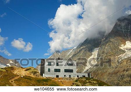 Mountain shelter Anenhuette, valley Loetschental, Valais, Switzerland View Large Photo Image Stock Photography - Mountain shelter Anenhuette, valley Loetschental, Valais, Switzerland. Fotosearch