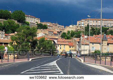 Stock Image - Old Bridge, Beziers, Herault, Languedoc-Roussillon, France. Fotosearch