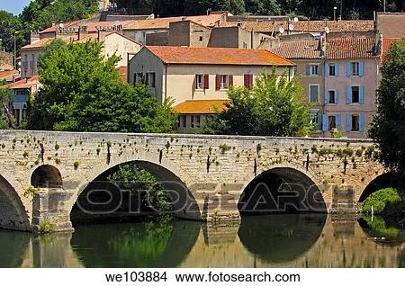 Old Bridge over River Orb, Beziers, Herault, Languedoc-Roussillon, France View Large Photo Image Picture - Old Bridge over River Orb, Beziers, Herault, Languedoc-Roussillon, France. Fotosearch
