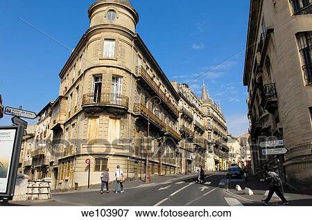 Old town, Beziers, Herault, Languedoc-Roussillon, France View Large Photo Image Stock Photo - Old town, Beziers, Herault, Languedoc-Roussillon, France. Fotosearch