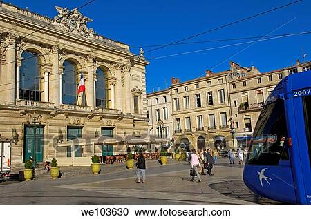 Opera building at Place de la Comedie, Montpellier, Herault, Languedoc-Roussillon, France View Large Photo Image Stock Image - Opera building at Place de la Comedie, Montpellier, Herault, Languedoc-Roussillon, France. Fotosearch