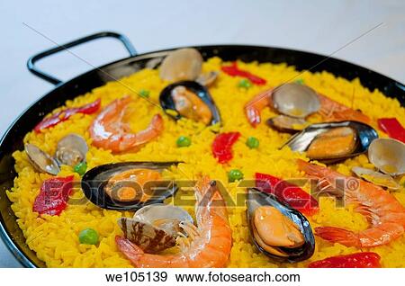 Paella, close view. View Large Photo Image Stock Photo - Paella, close view.. Fotosearch