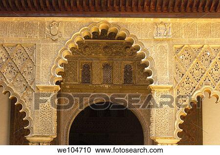 Patio de las Doncellas, Reales Alcazares, Seville, Andalusia, Spain View Large Photo Image Stock Image - Patio de las Doncellas, Reales Alcazares, Seville, Andalusia, Spain. Fotosearch
