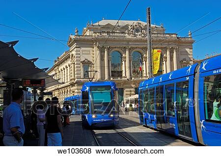 Place de la Comedie, Montpellier, Herault, Languedoc-Roussillon, France View Large Photo Image Stock Photo - Place de la Comedie, Montpellier, Herault, Languedoc-Roussillon, France. Fotosearch